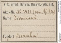 Etiketten zu Diamant (NHMW-MIN-Ab2482)